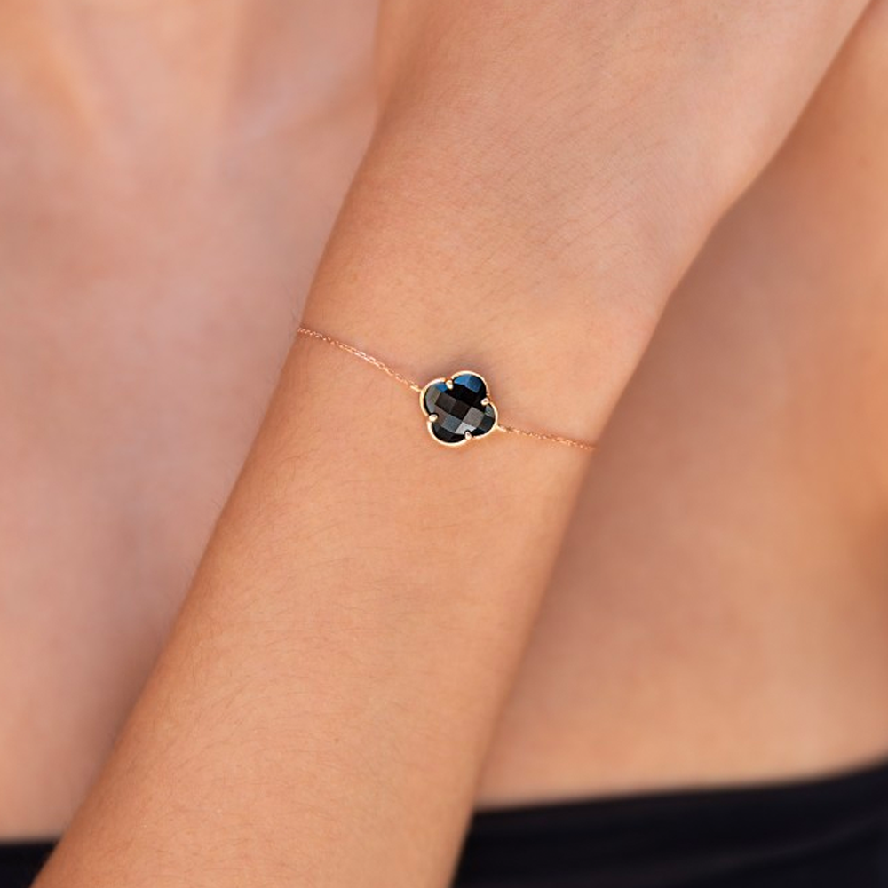 Morgane Bello - BLACK ONYX ROSE GOLD VICTORIA BRACELET