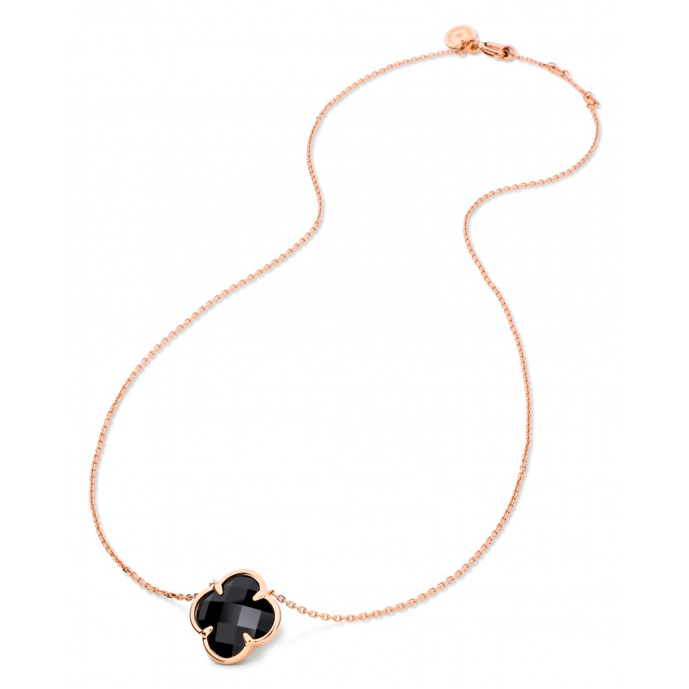 Morgane Bello -  BLACK ONYX ROSE GOLD VICTORIA NECKLACE