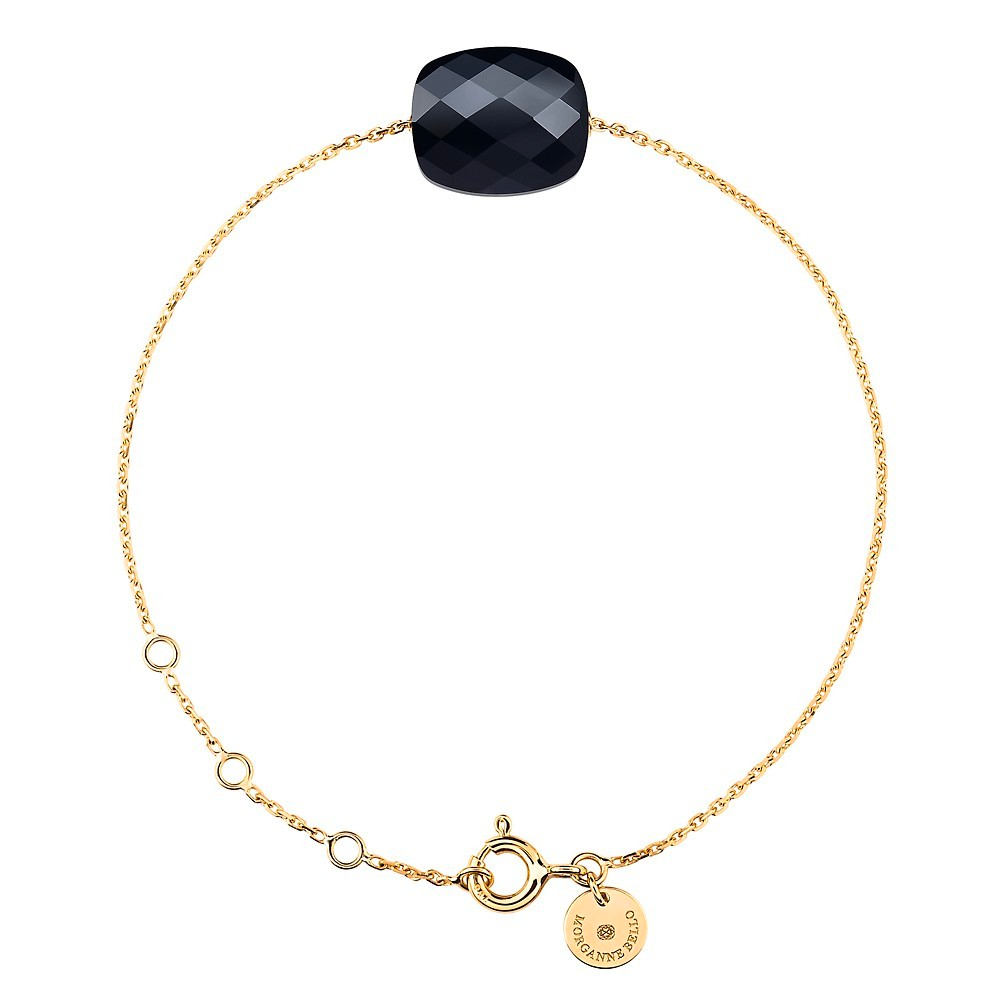 Morgane Bello - ONYX CUSHION YELLOW GOLD BRACELET