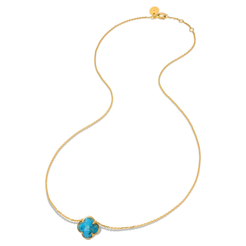 Morgane Bello - TURQUOISE YELLOW GOLD VICTORIA NECKLACE