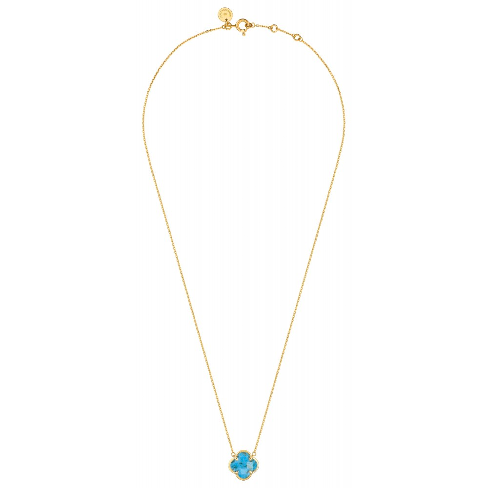 Morgane Bello - TURQUOISE YELLOW GOLD VICTORIA NECKLACE