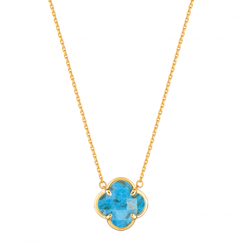 Morgane Bello - TURQUOISE YELLOW GOLD VICTORIA NECKLACE