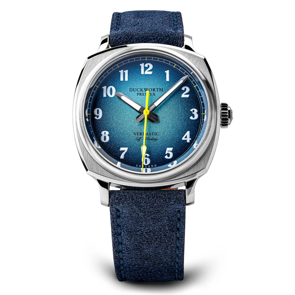 Verimatic 39mm blue fumé blue suede