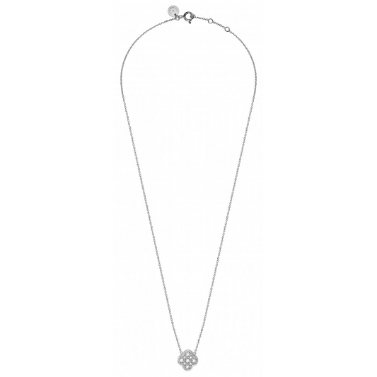 Morgane Bello - WHITE DIAMONDS CLOVER WHITE GOLD NECKLACE