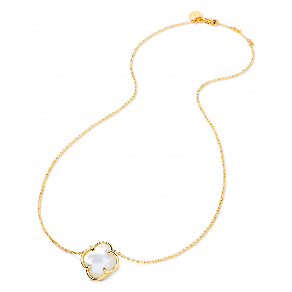 Morgane Bello - WHITE MOTHER OF PEARL YELLOW GOLD VICTORIA NECKLACE